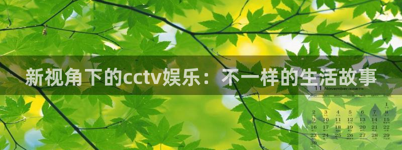 彩名堂免费：新视角下的cctv娱乐：不一样的生活故事